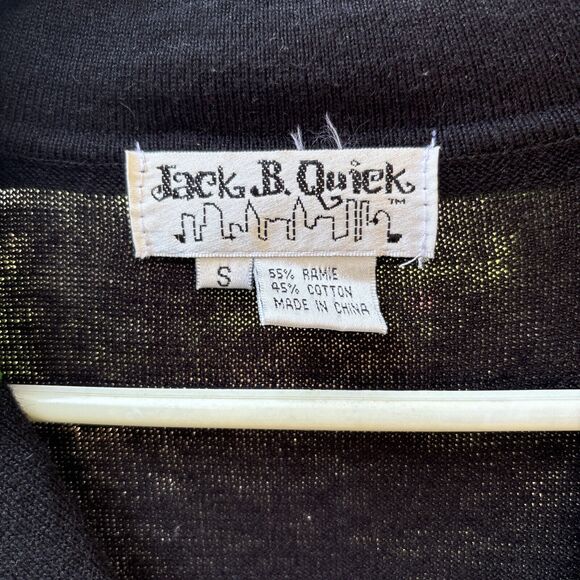 Vintage Jack B Quick Christmas Dog Cardigan Sweater Small Ramie Embroidered Bead - Picture 3 of 8